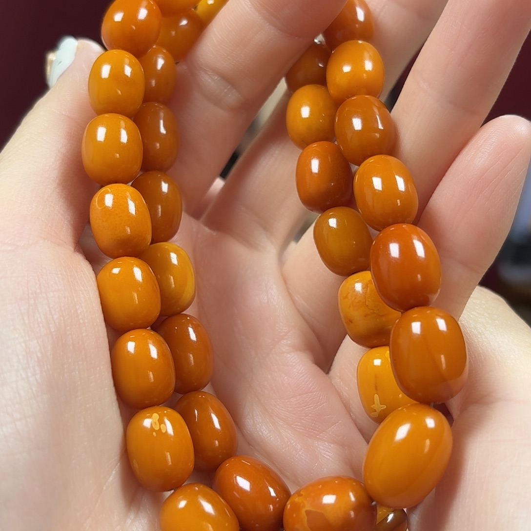 蜜蜡未镶嵌颈饰项链