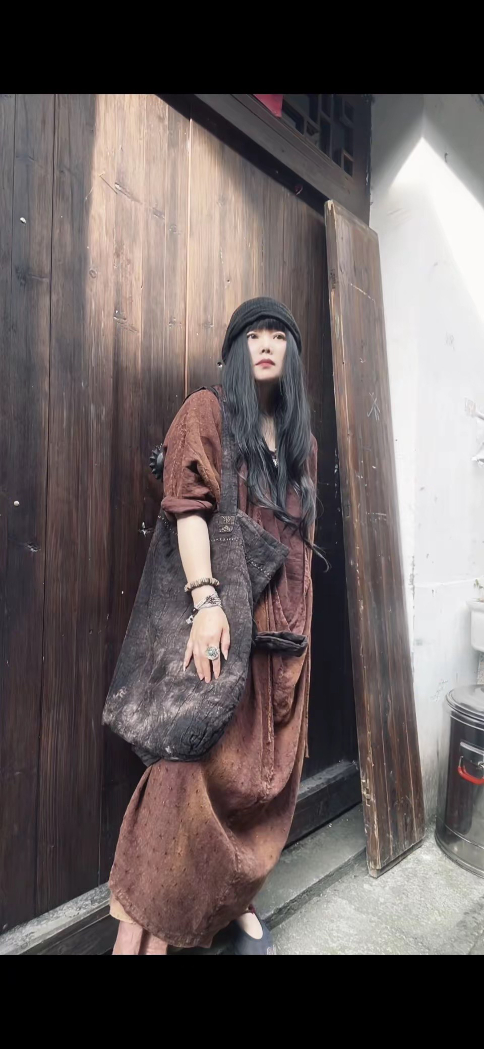 春款连衣裙复古气质中长裙