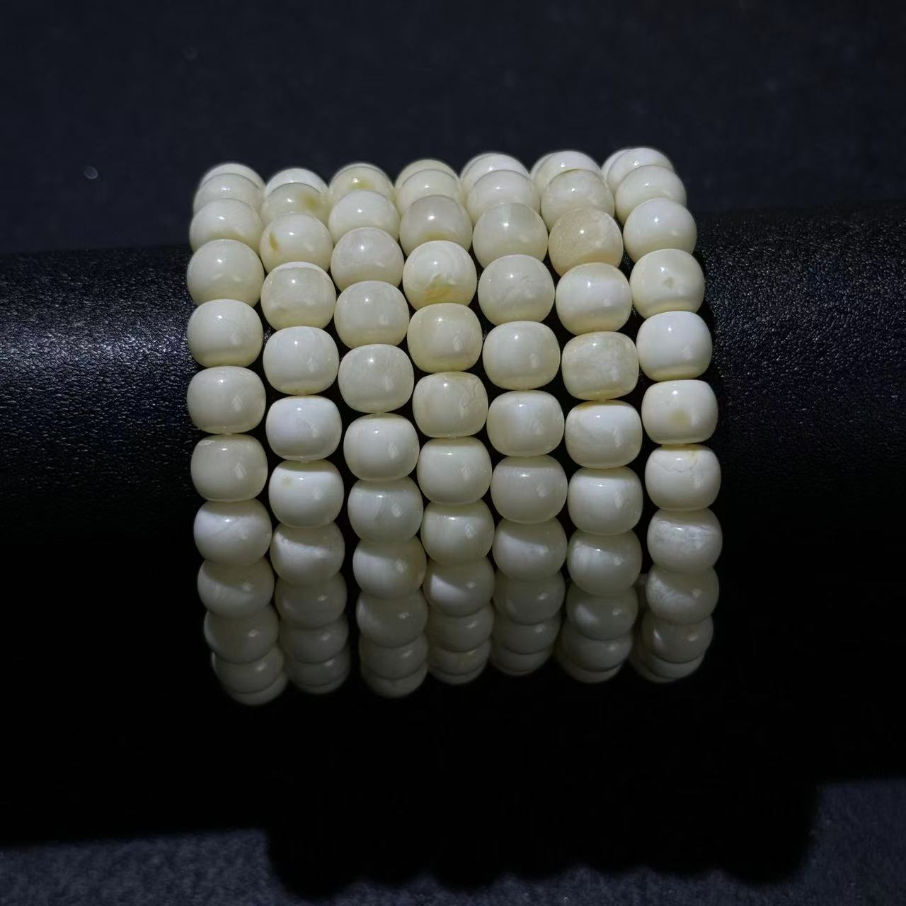 【祁恩珠宝】瓷白蜜单圈手串D060812—多样性发其一