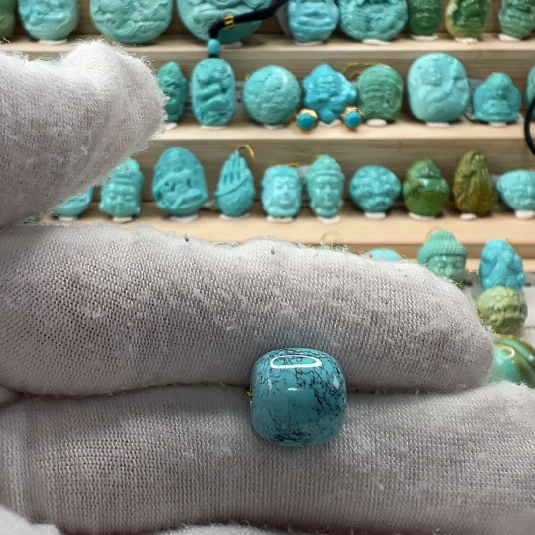 未镶嵌绿松石老型珠10.6x10.2mm