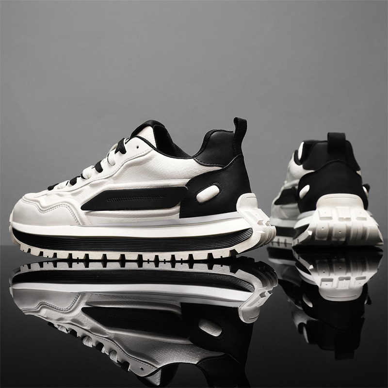 时空叠影春季款2025新款透气休闲运动鞋防滑软底小白鞋男士潮鞋