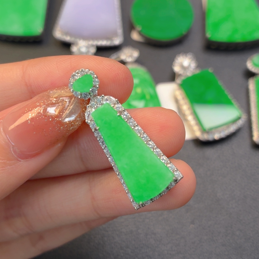 翡翠银S925镶嵌颈饰