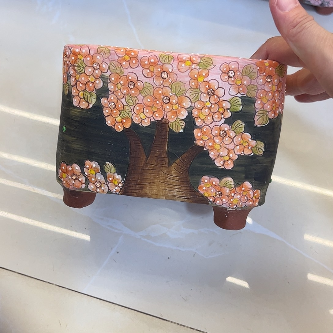 景德镇炫彩手绘景德镇陶瓷花盆