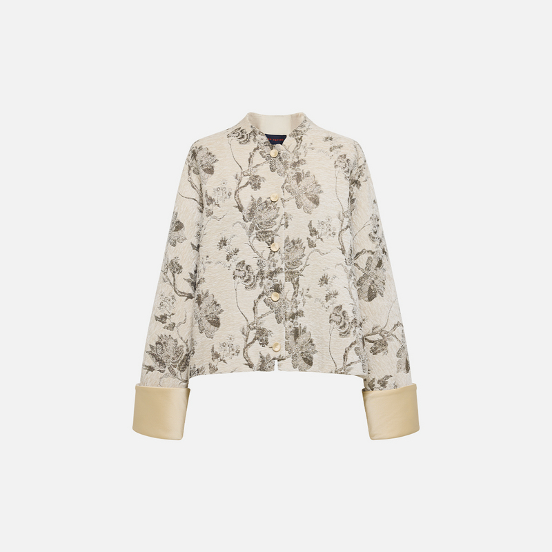 【蓝标系列】EP YAYING雅莹 女装提花新中式短外套2025年新款1220B