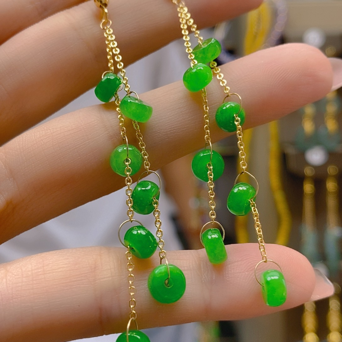 翡翠合金耳饰翡翠