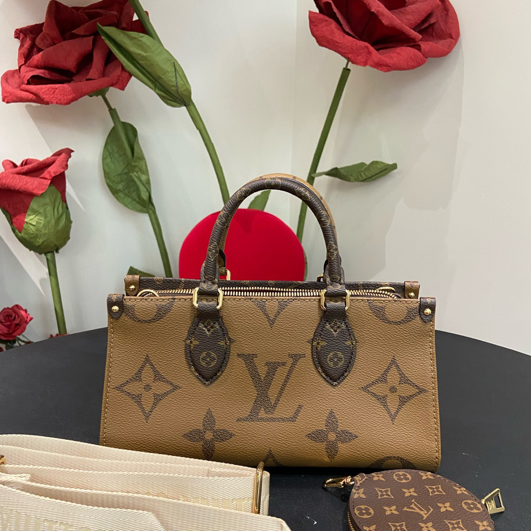95新 LouisVuitton/路易威登 小号横版老花onthego