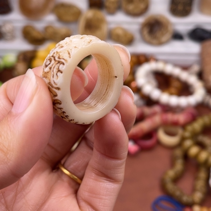 驼骨其他骆驼骨雕刻跑环微瑕19