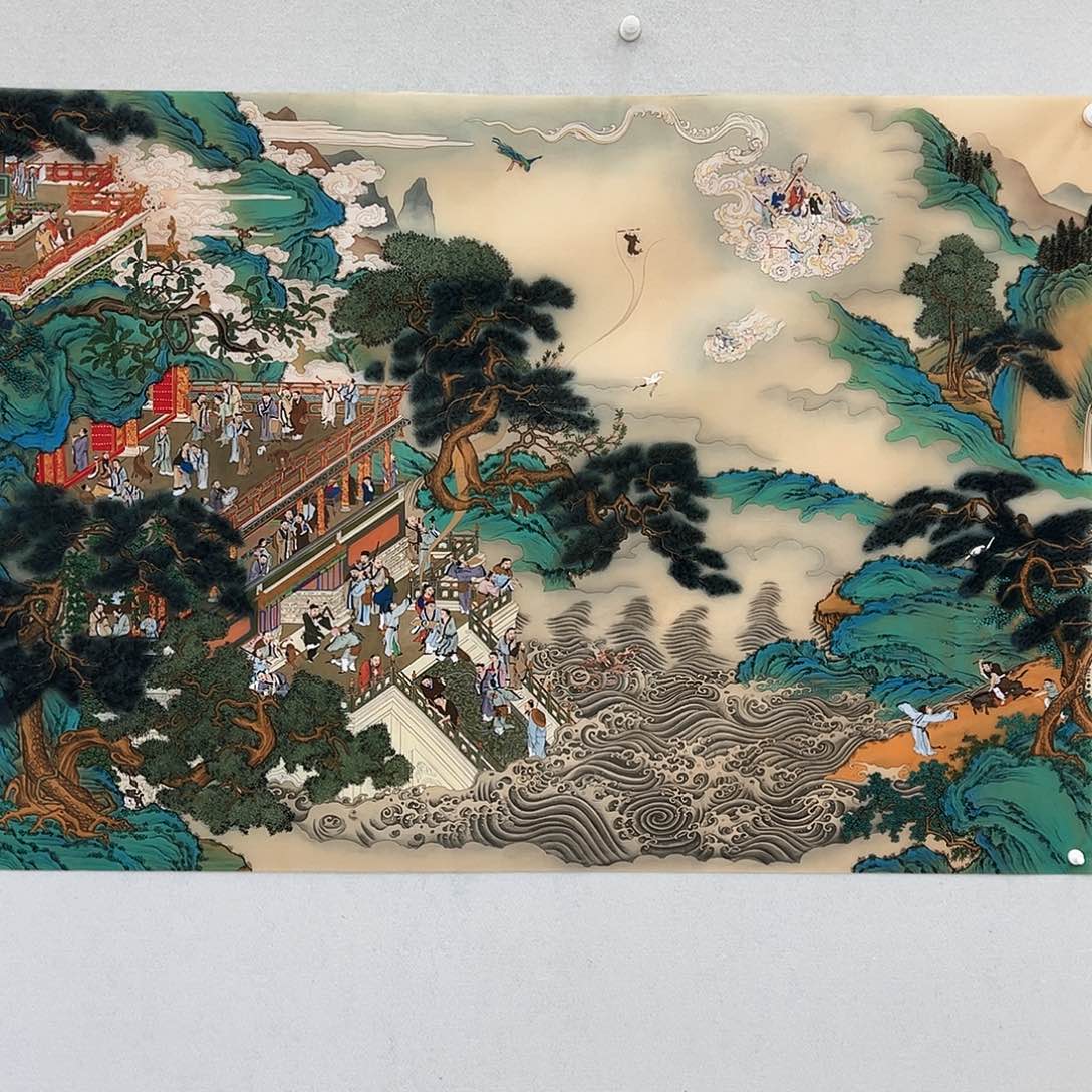 国画A****8绢本工笔人物画