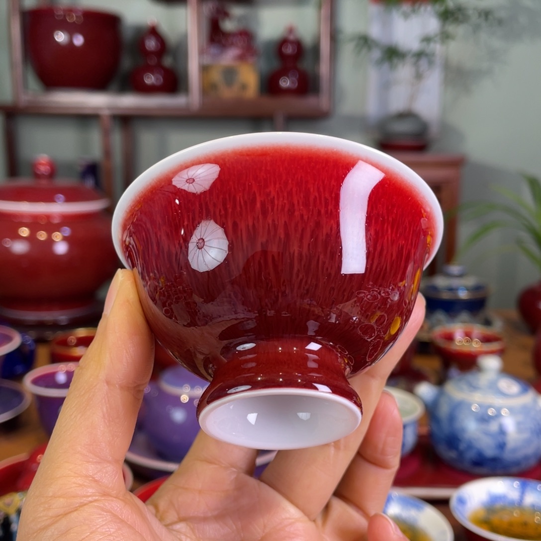 清欢雅玩原矿郎红玉兰杯