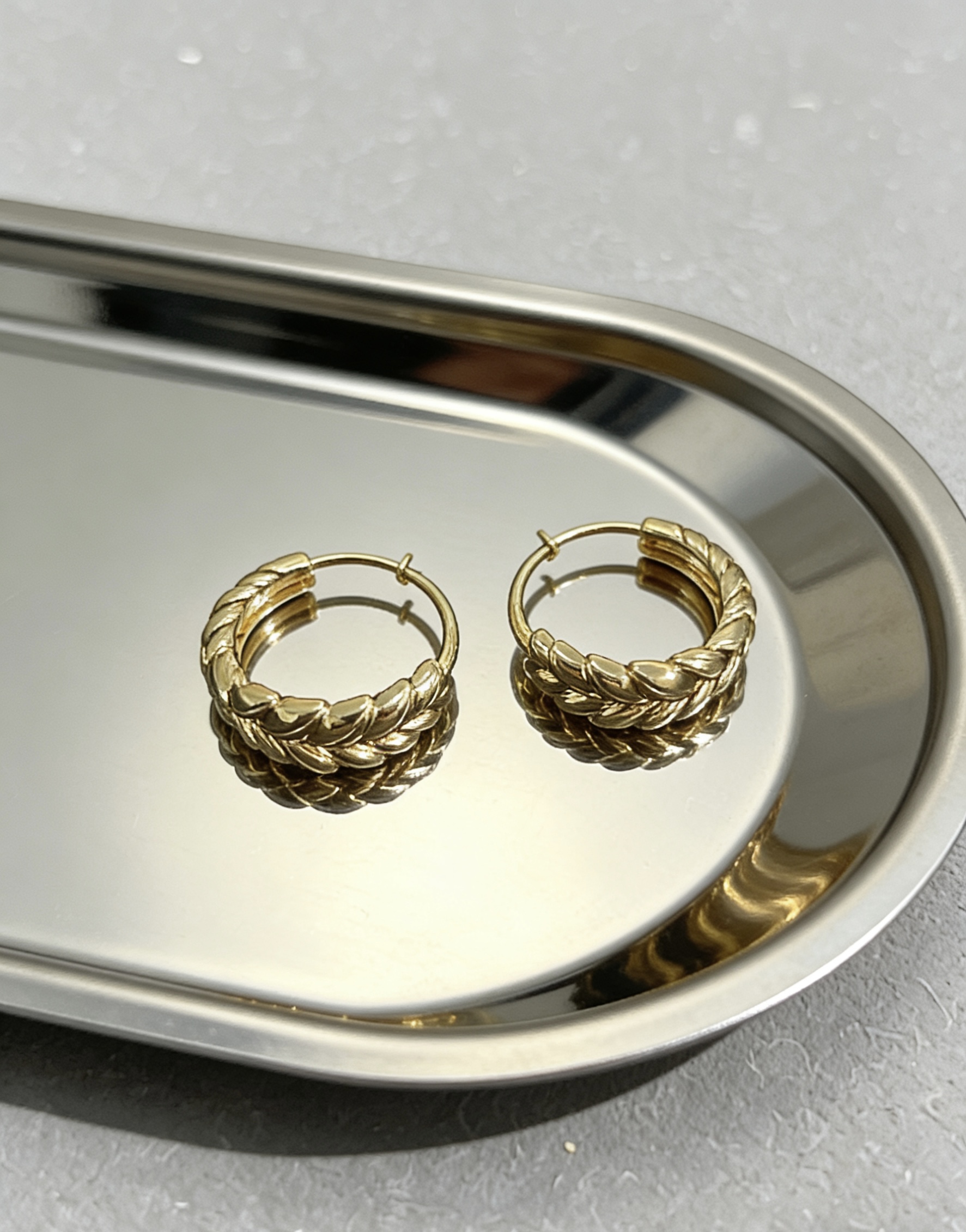 【越美丽】-V金时尚轻奢风气轻羽毛耳饰xp4505