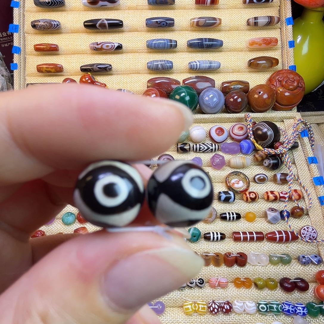 玛瑙/玉髓未镶嵌吊坠(不含链)三眼12mm