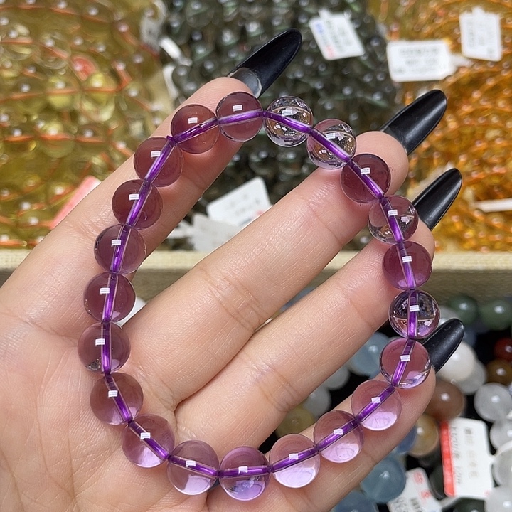 未镶嵌手链水晶巴西紫9.6