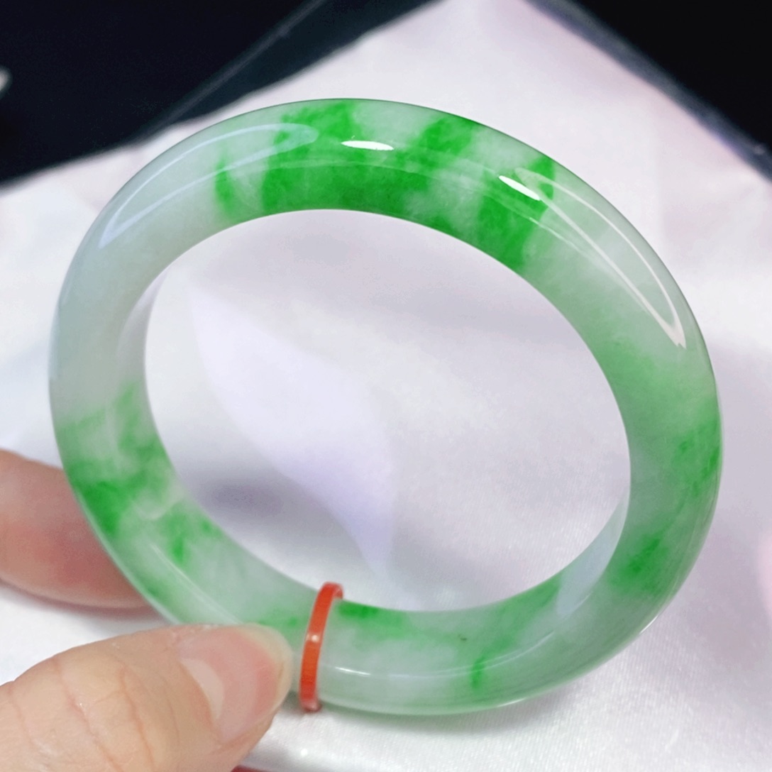 未镶嵌手镯翡翠53.8正圈