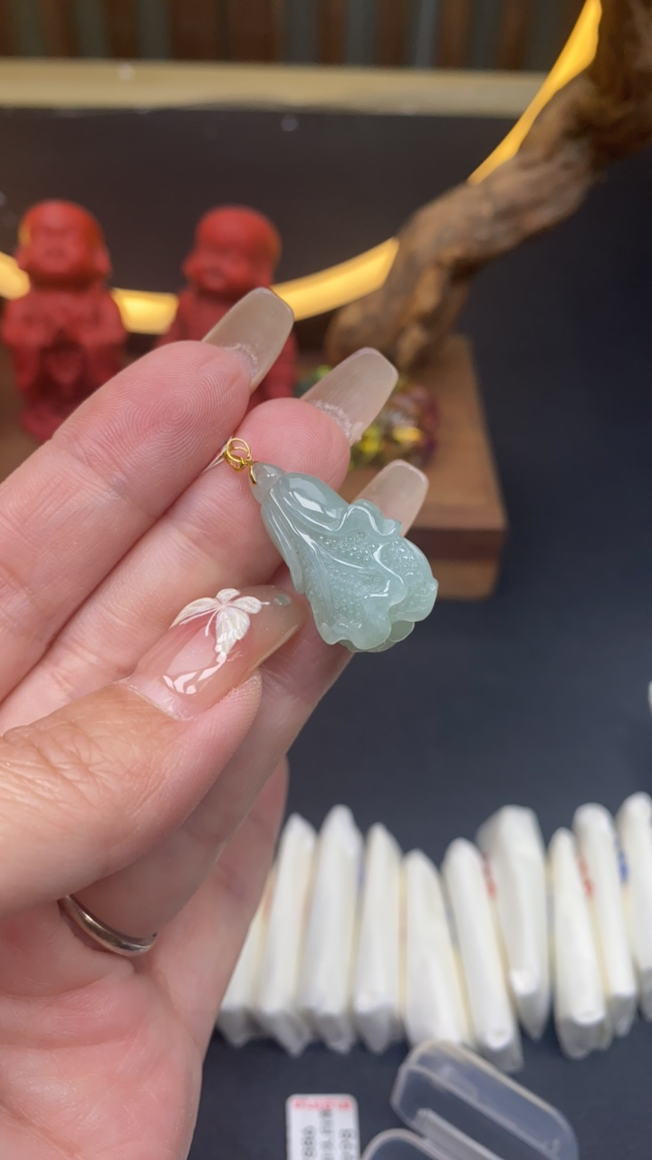 天然a货翡翠18k白菜770