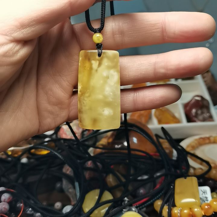 蜜蜡裸石未镶嵌天然蜜蜡琥珀吊坠