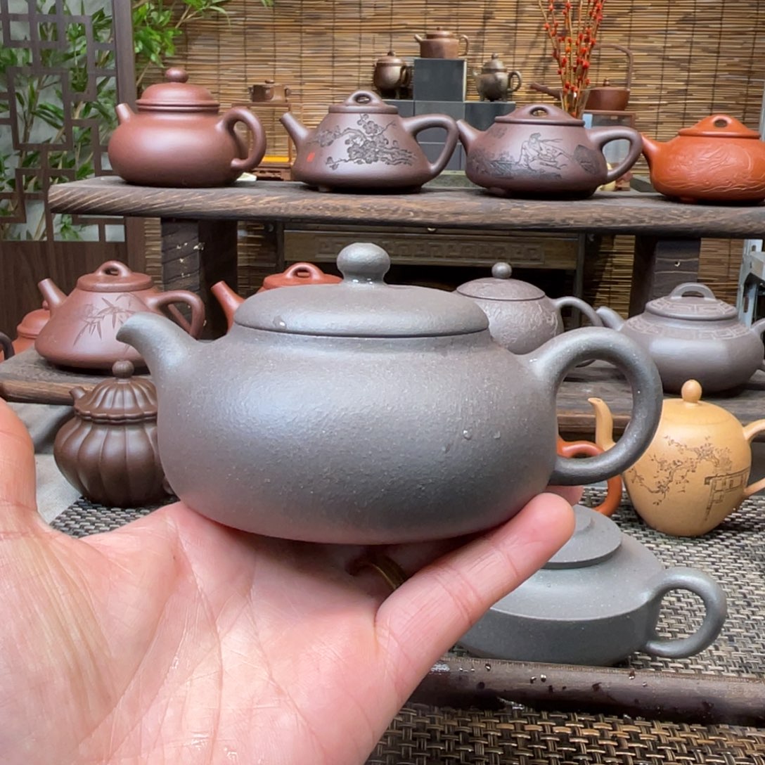 紫砂茶壶宜兴原矿紫砂手工制170全