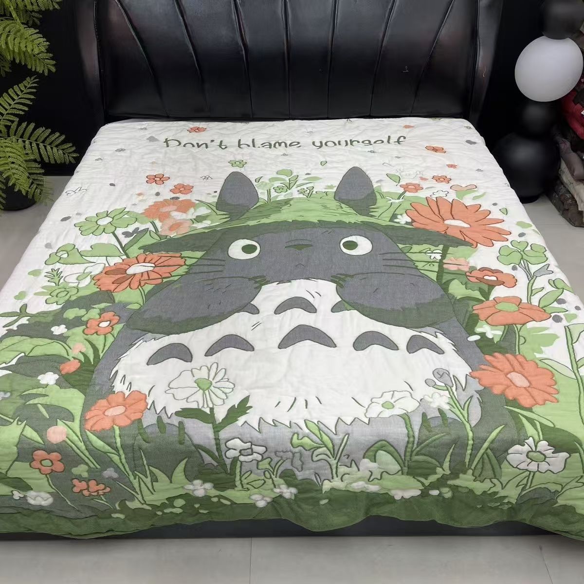 【龙猫】200*230cm纯棉纱布可爱柔软双人泡芙被