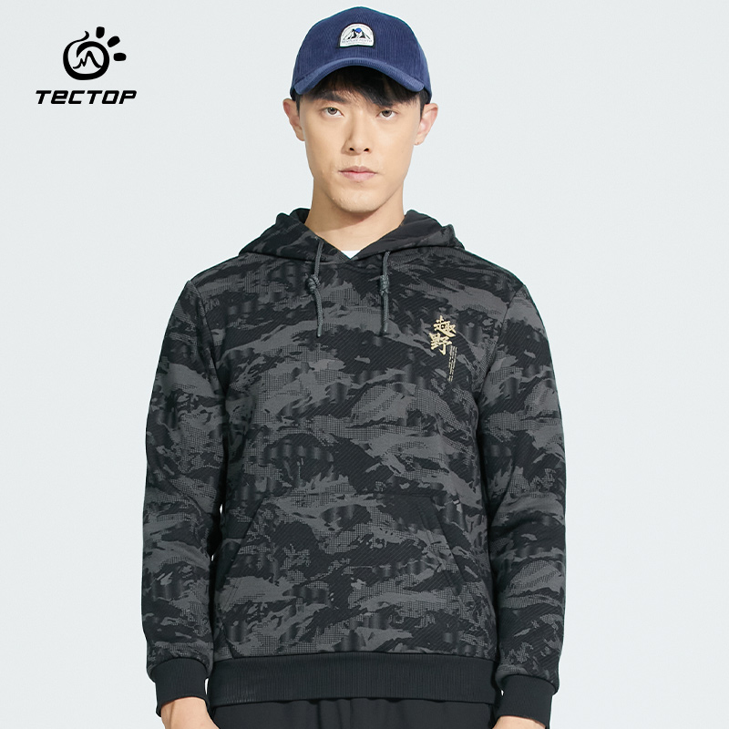 TECTOP/探拓男子秋冬套头卫衣时尚休闲保暖运动服上衣1246183WY