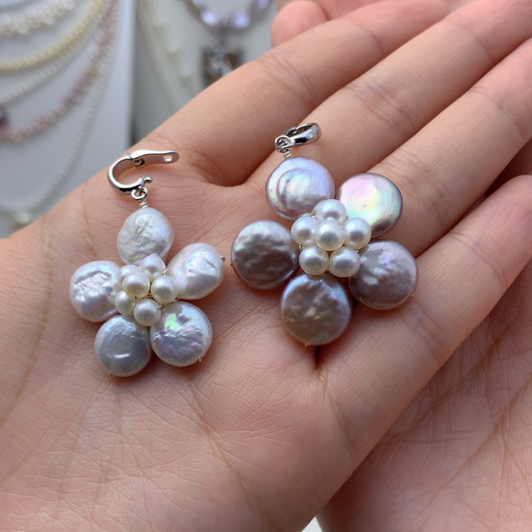 合金淡水珍珠吊坠(不含链)