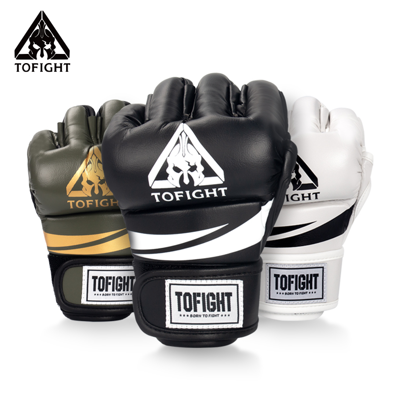 TOFIGHT露指MMA拳套格斗UFC训练实战比赛露指拳套分指锻炼半指