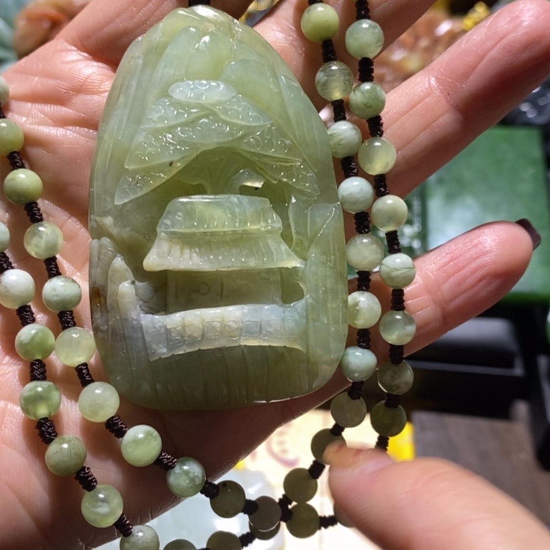 【闪购商品】岫玉毛衣链未镶嵌