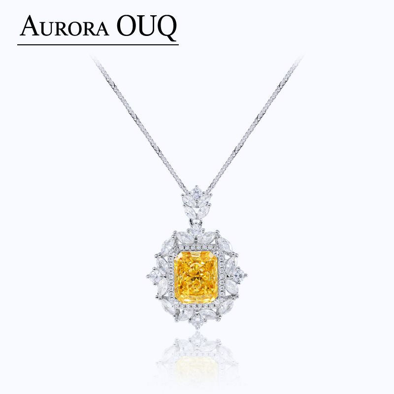 铜合金合成锆石吊坠 OuQ高级轻奢小众项链女款首饰ZD140643
