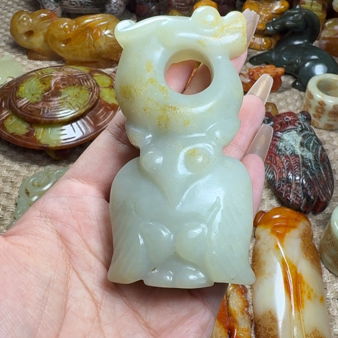 白玉菩提吊坠挂件