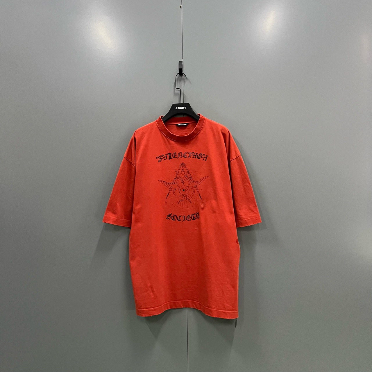 95新 Balenciaga/巴黎世家 (ll) 哥特风字母印花短袖 L码/009622