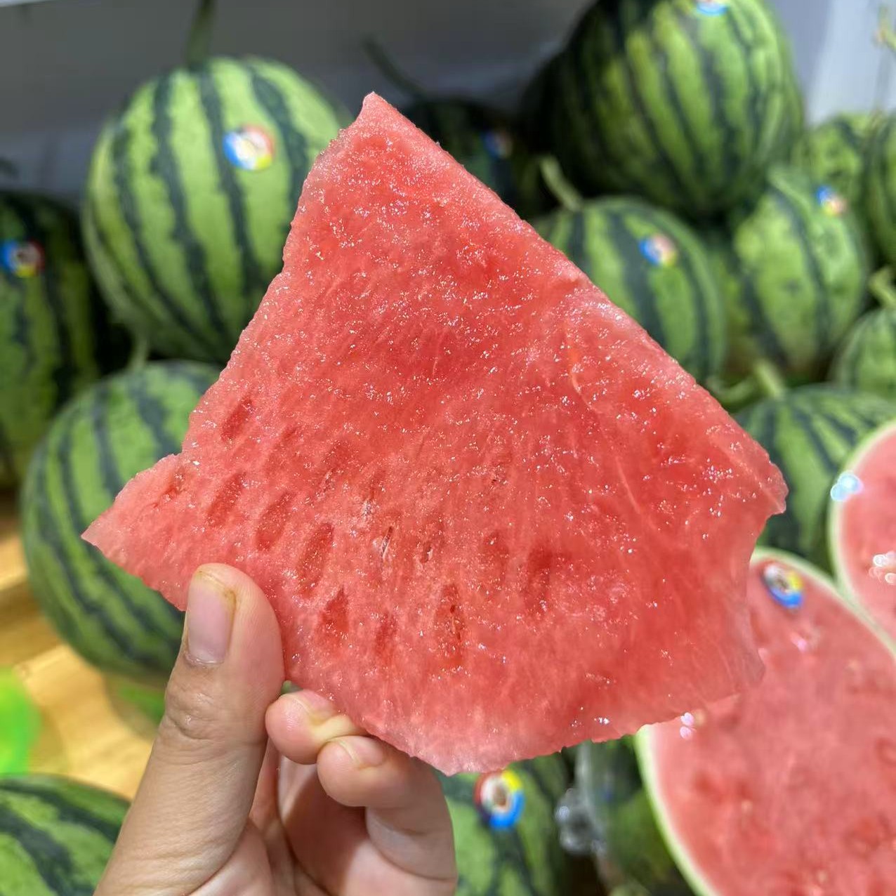 冰糖麒麟瓜西瓜19.9元半个5到6斤西瓜同城送江苏省