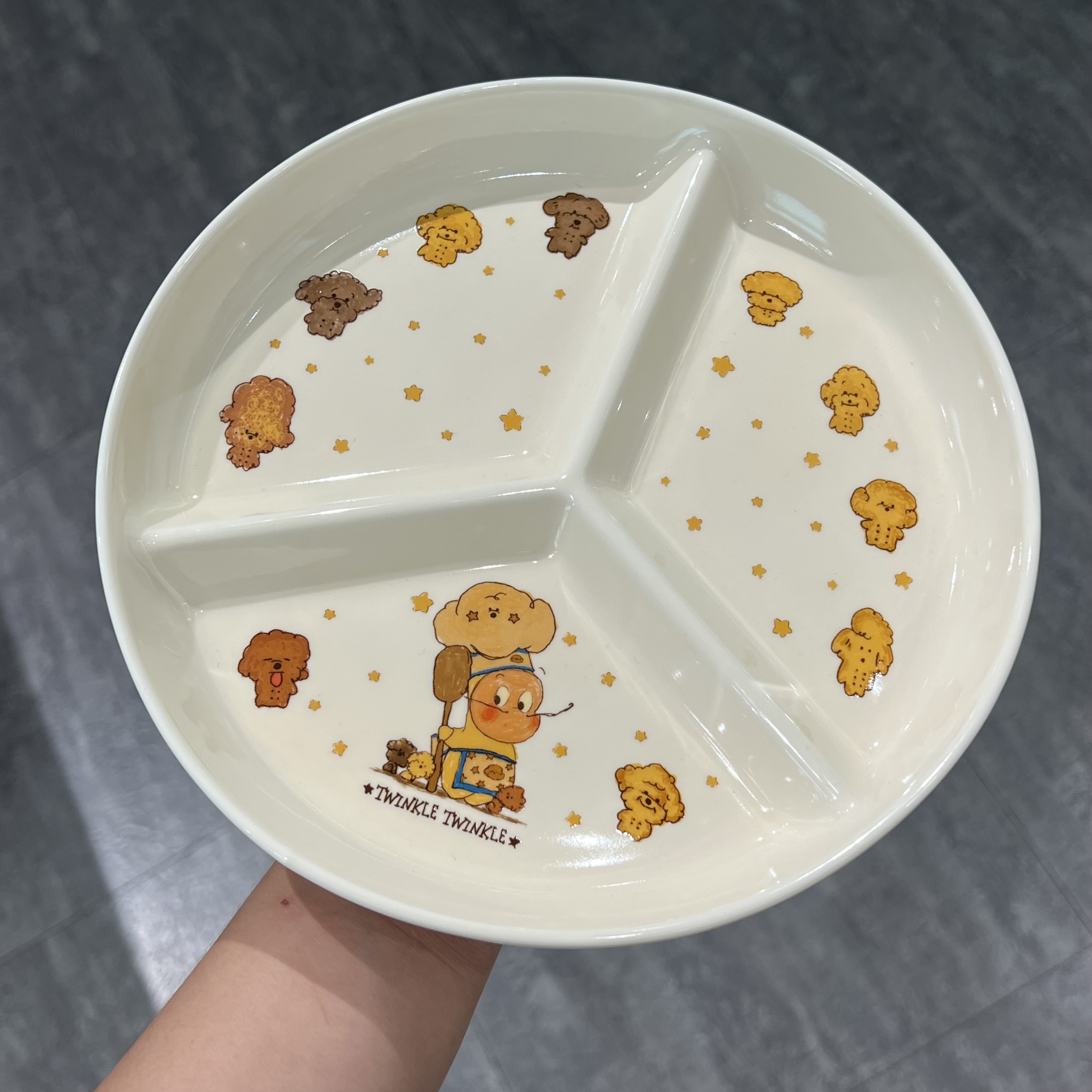喜上淘·星星人联名陶瓷餐具烘焙星星人三格分餐盘8.15"直播间浮力