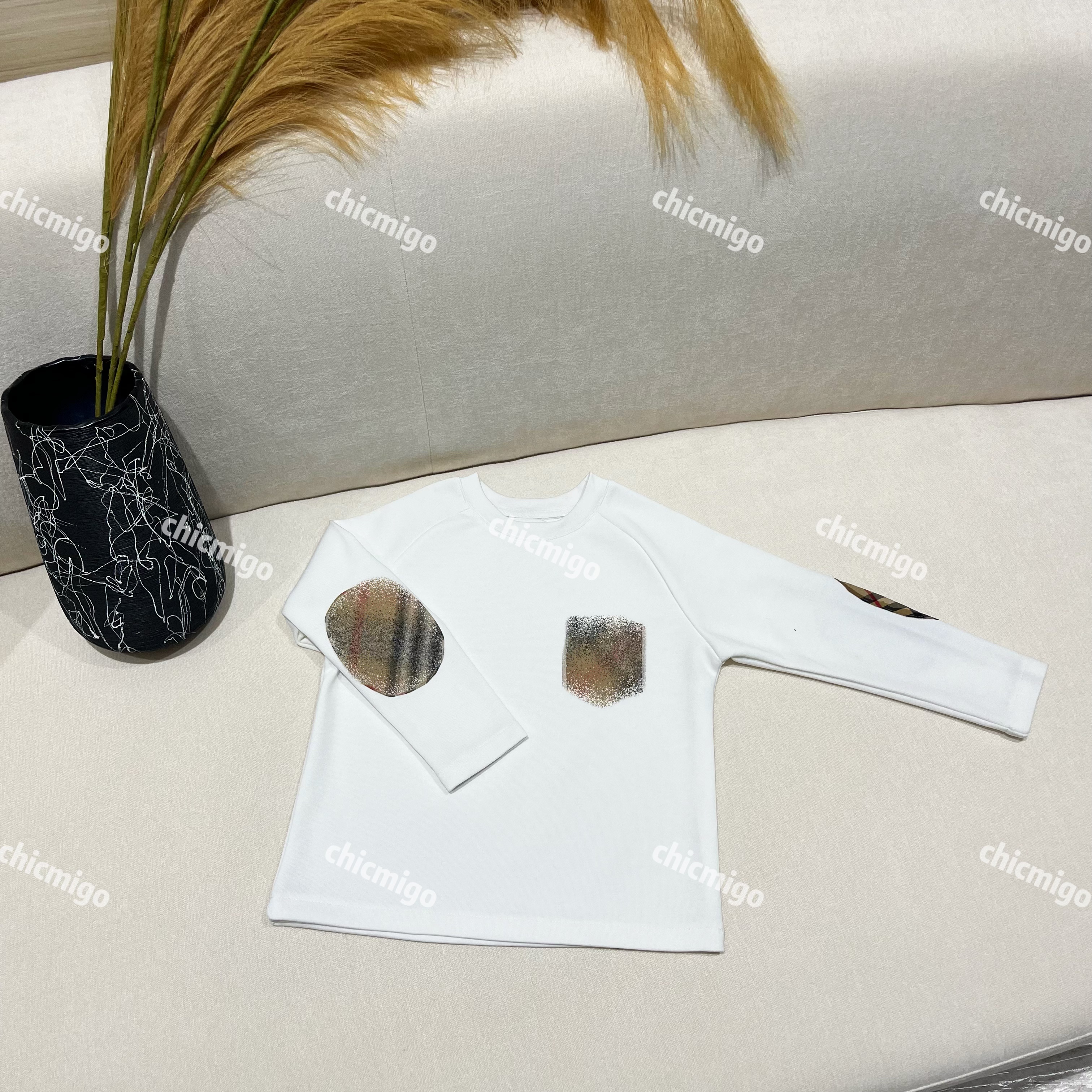 【Chicmigo高定童装】秋季新款儿童高定轻奢舒适袖贴云朵棉卫衣