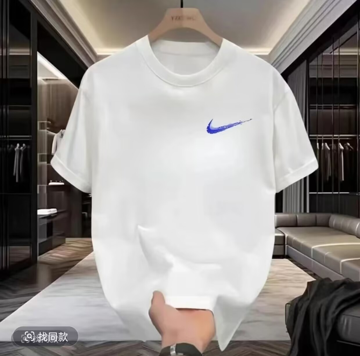 （一折RS）纯棉时尚休闲情侣潮牌男女同款圆领百搭T袖