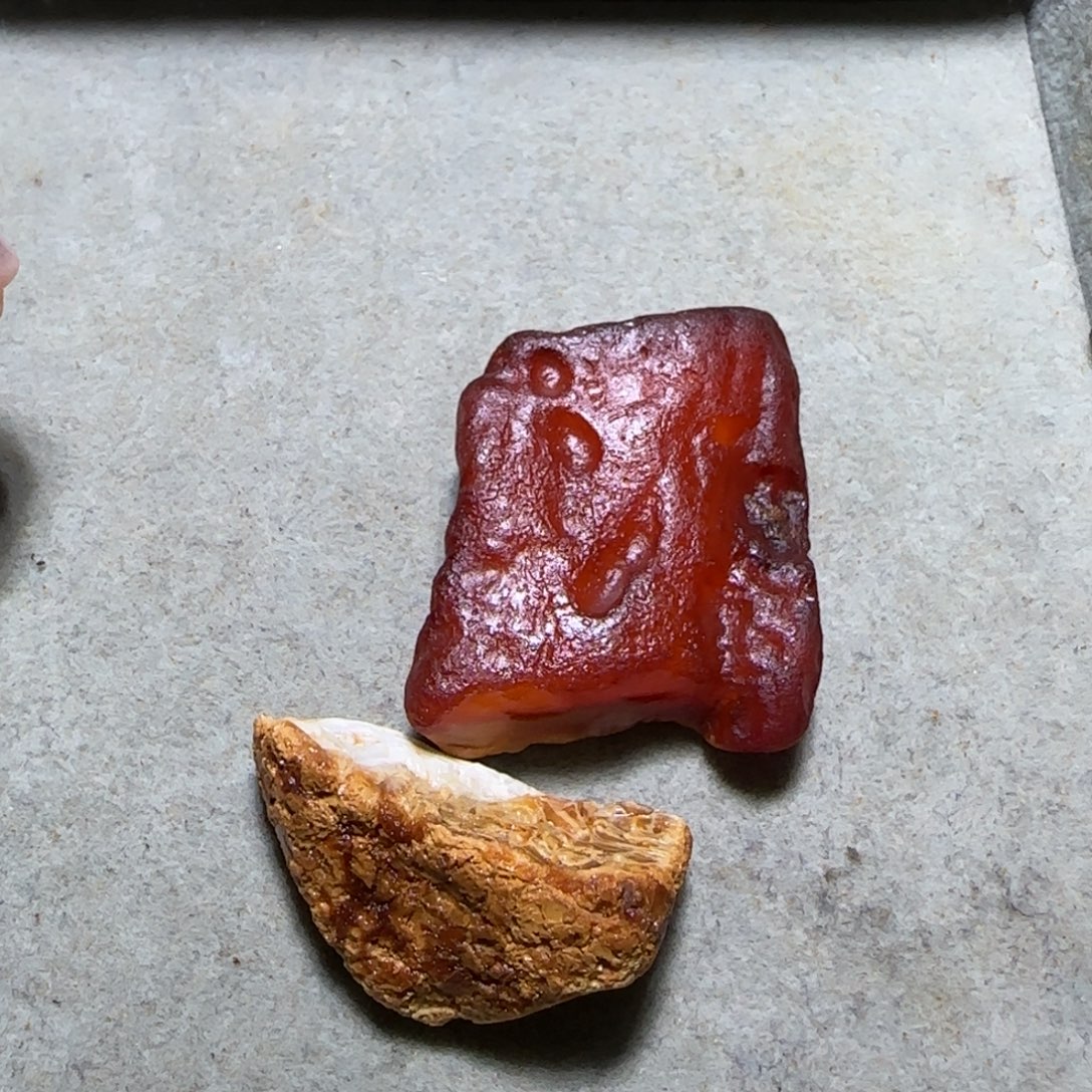 下***鱼定制琥珀未镶嵌专拍