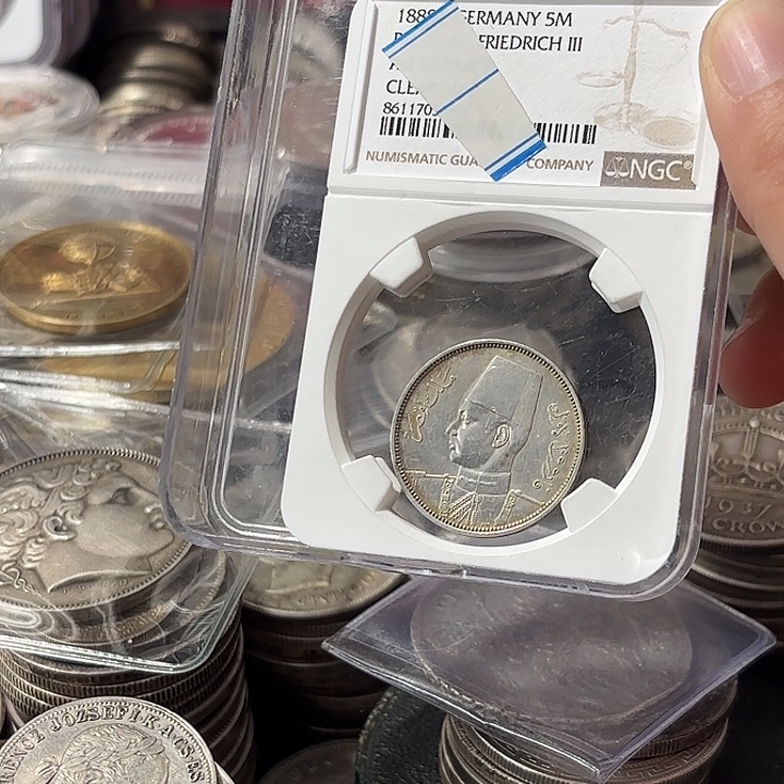 泰***哥银Ag800埃及法鲁克银币