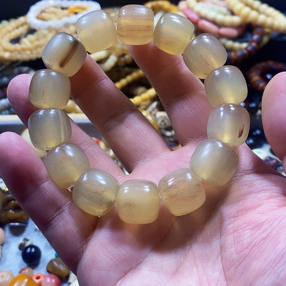 牛骨摆件羊角16老型手串