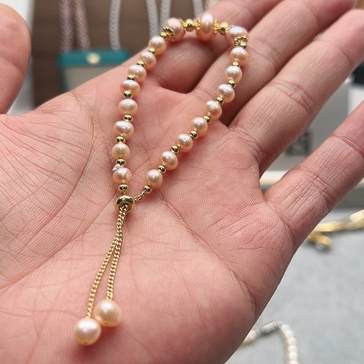 手绳钛钢淡水珍珠