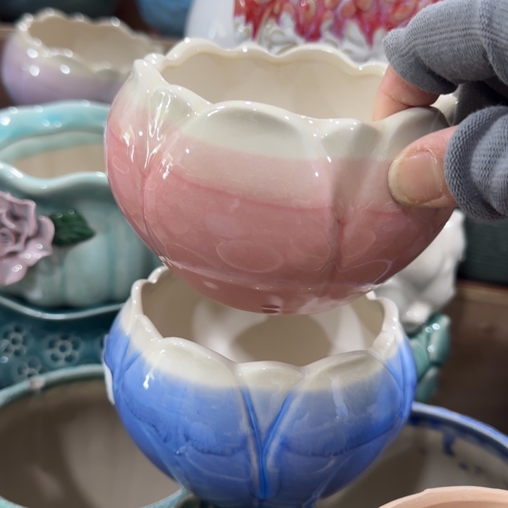 凑9米包邮，有孔，陶瓷花盆