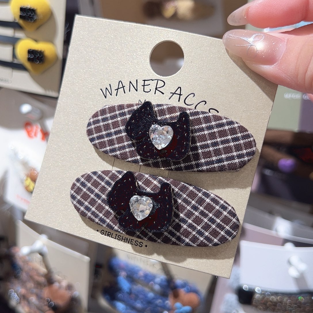 非金属格纹小狗掰掰