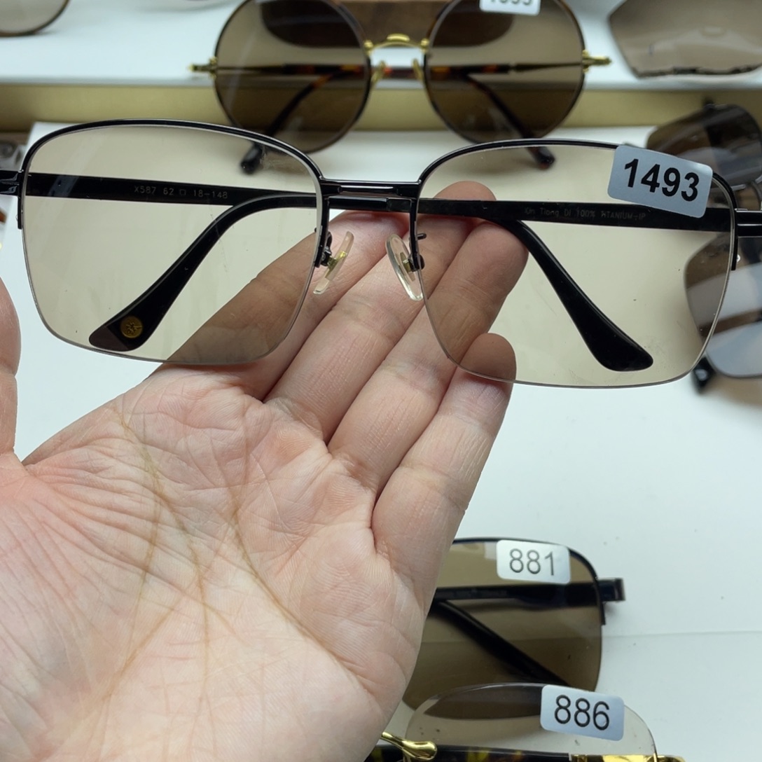 茶水晶半框眼镜 1493