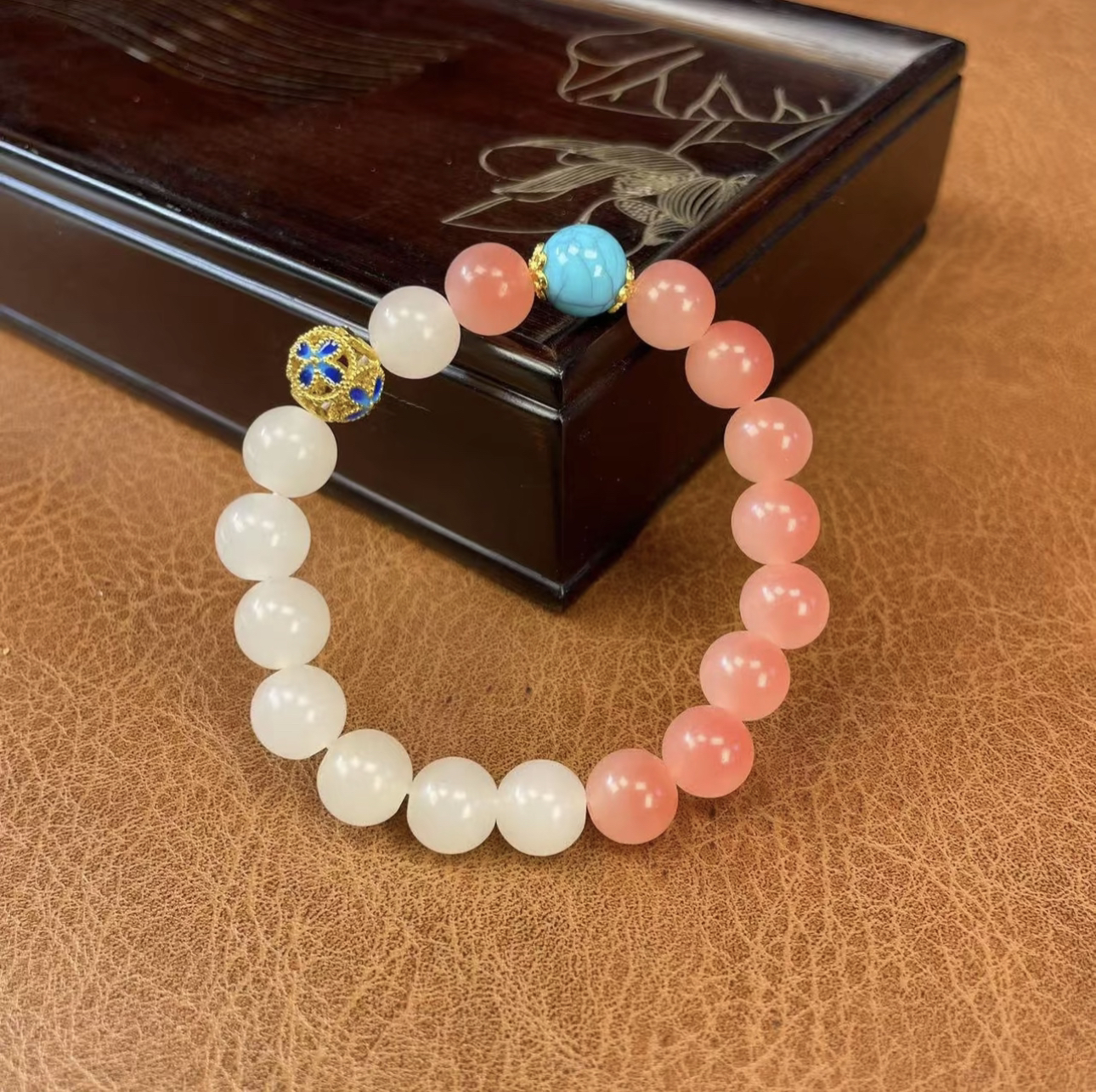 海芸母变色单圈手串 X914 精美手串 高端文玩手串 挂件 -（无礼盒）