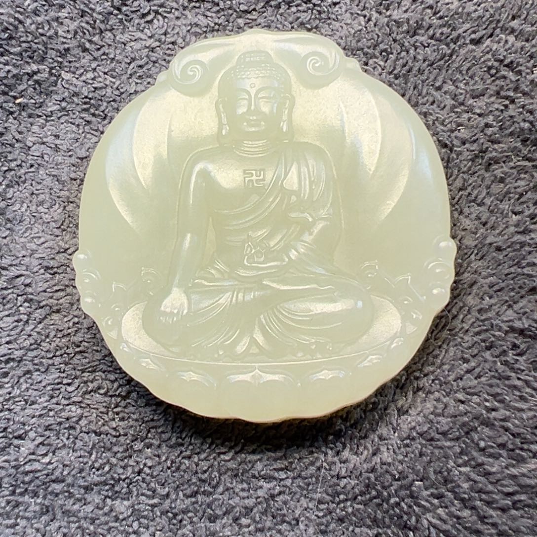 拉***雨和田玉未镶嵌挂件