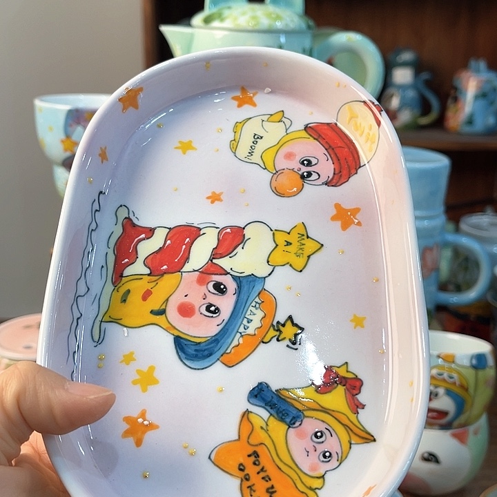 陶景德镇釉下手绘陶瓷 