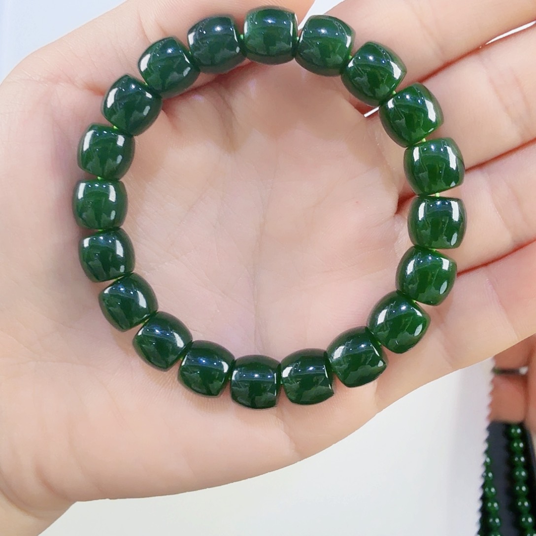 和田玉（碧玉）手链未镶嵌