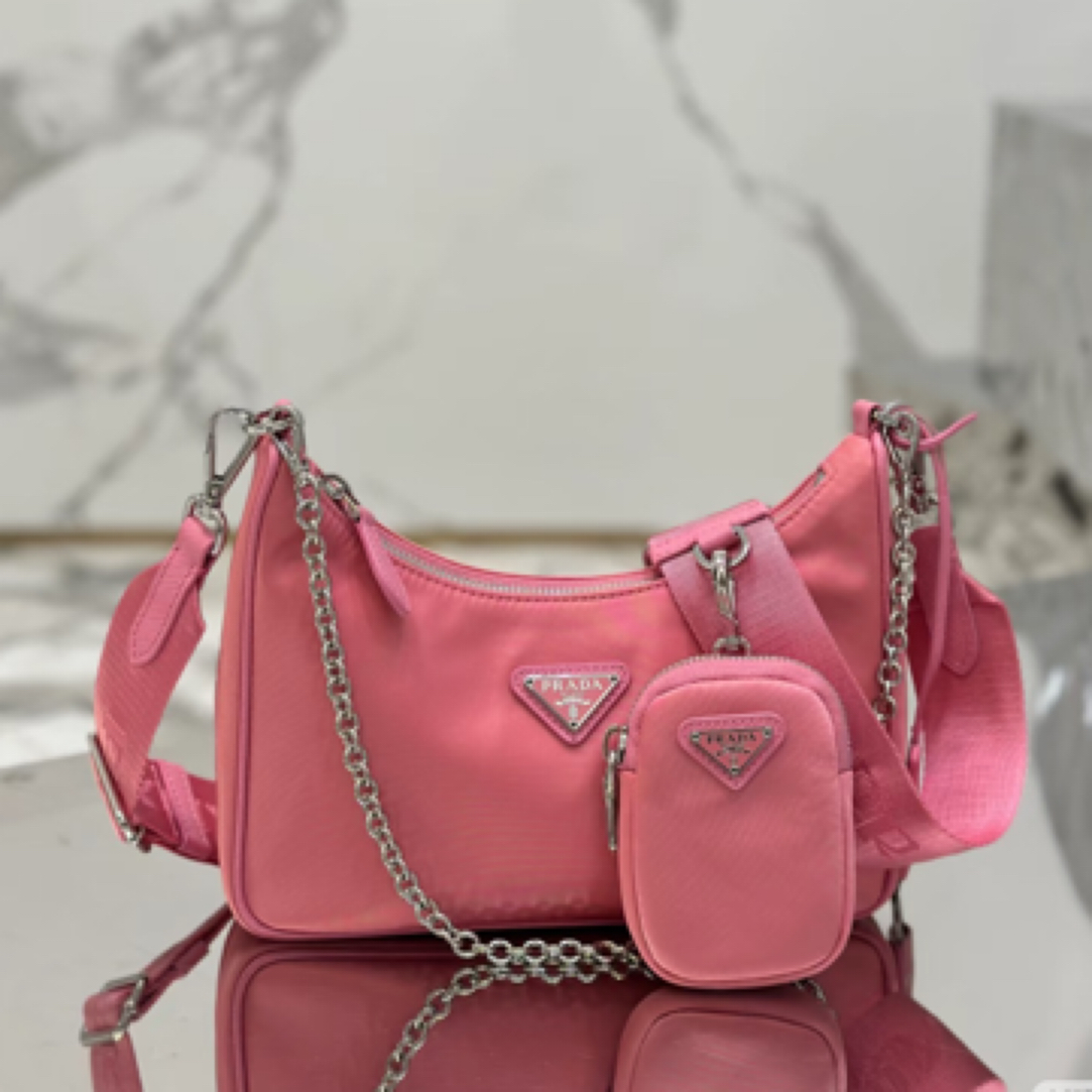 95新 Prada/普拉达 三合一hobo腋下斜挎包/全原/95新