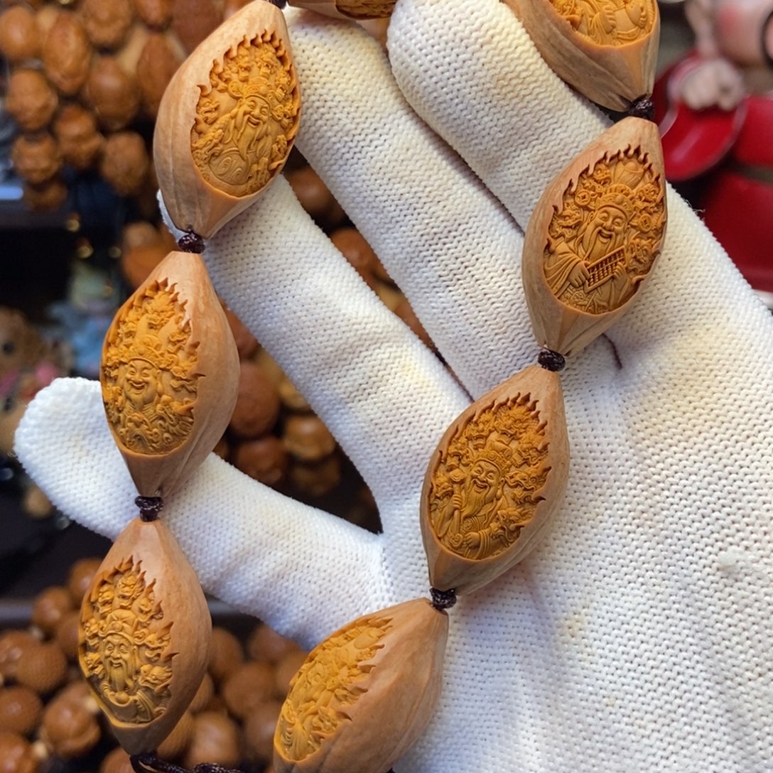 手串/手链橄榄核包衣九龙财神