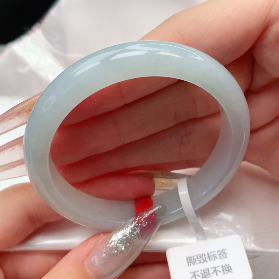 未镶嵌手镯翡翠正圈52