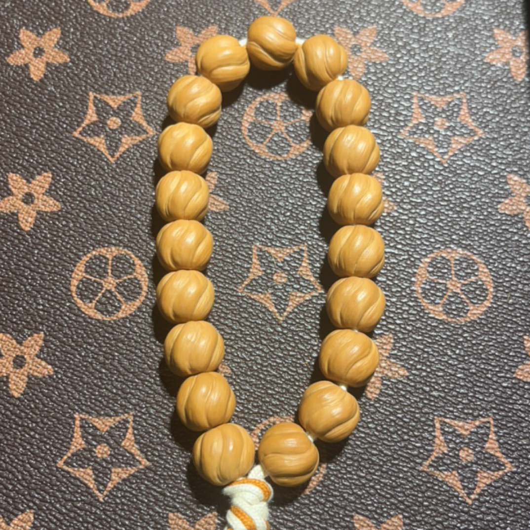 【山柏·卷卷酥猴头手串】无泡药 包红