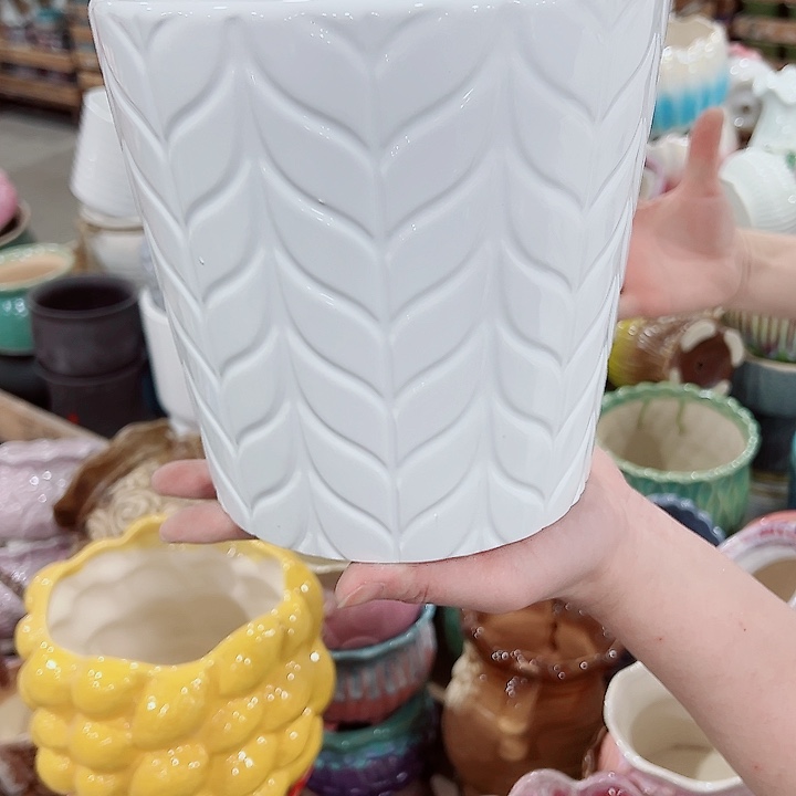 有孔，凑单福利满10元发货陶瓷多肉花盆！