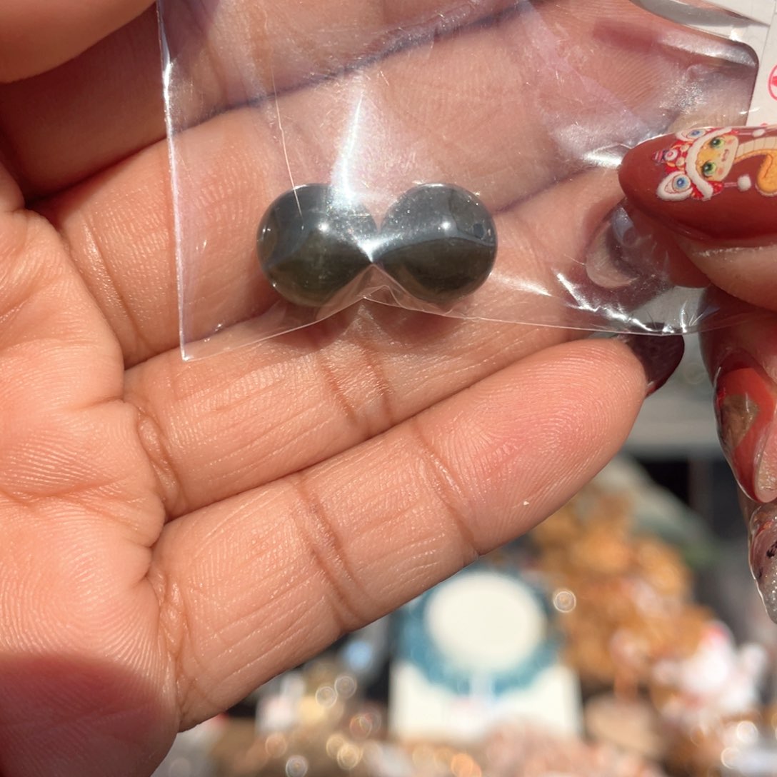 水晶手串未镶嵌10mm绿锂辉单珠多样性发其一