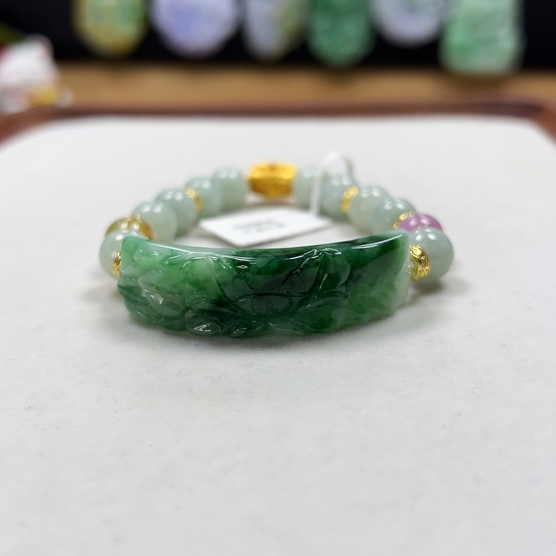 翡翠未镶嵌手链手牌
